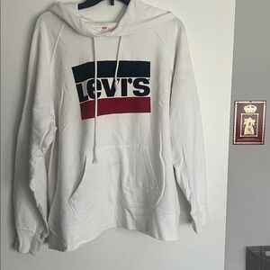Levi's Cream Hoodie with Red Label